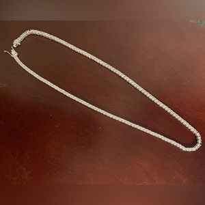 Sterling silver & diamond necklace